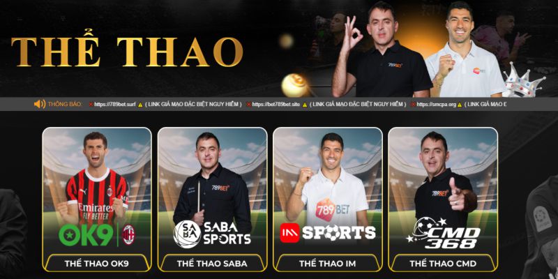 Sảnh thể thao được đông đảo cược thủ yêu thích tại 789 BET